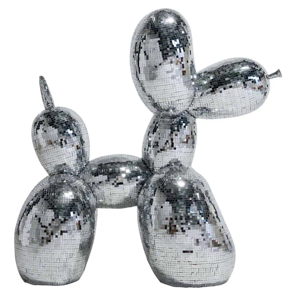 - Decoratief object Dog silver large
