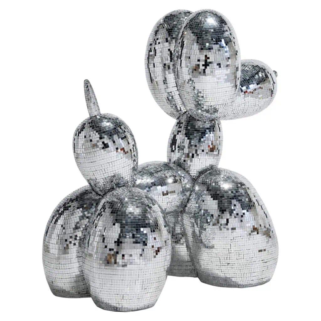 - Decoratief object Dog silver large