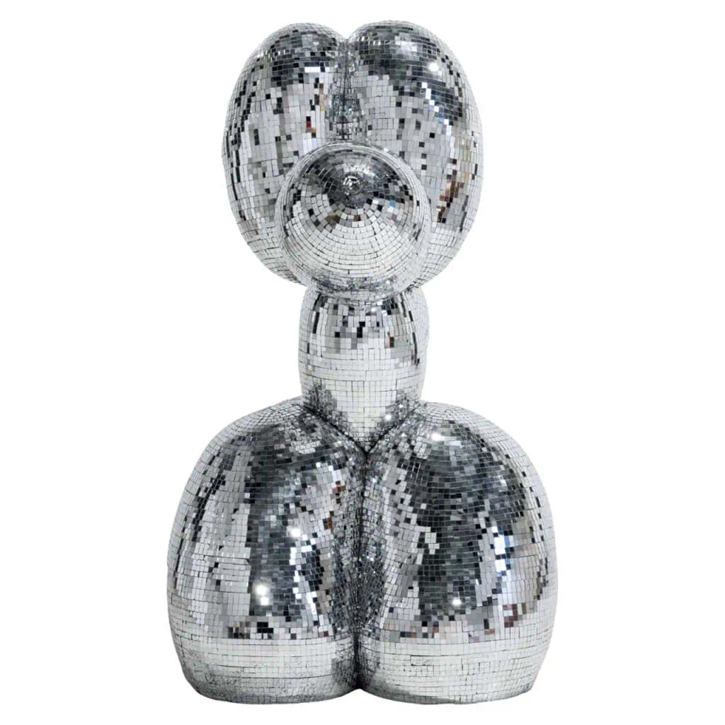 - Decoratief object Dog silver large