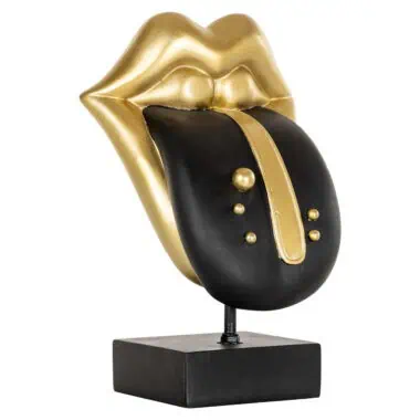 - Decoratief object Tongue black/gold