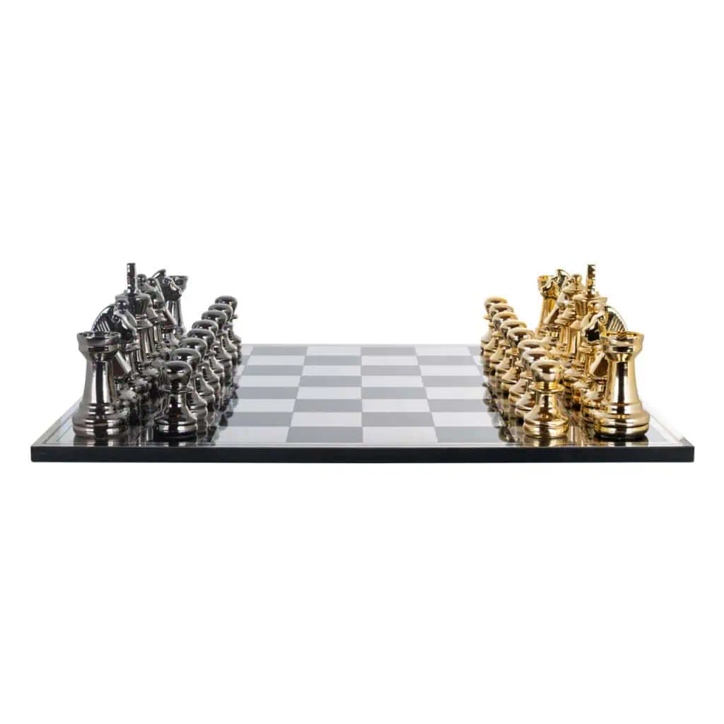 - Decoratief spel Saray black/gold chessboard