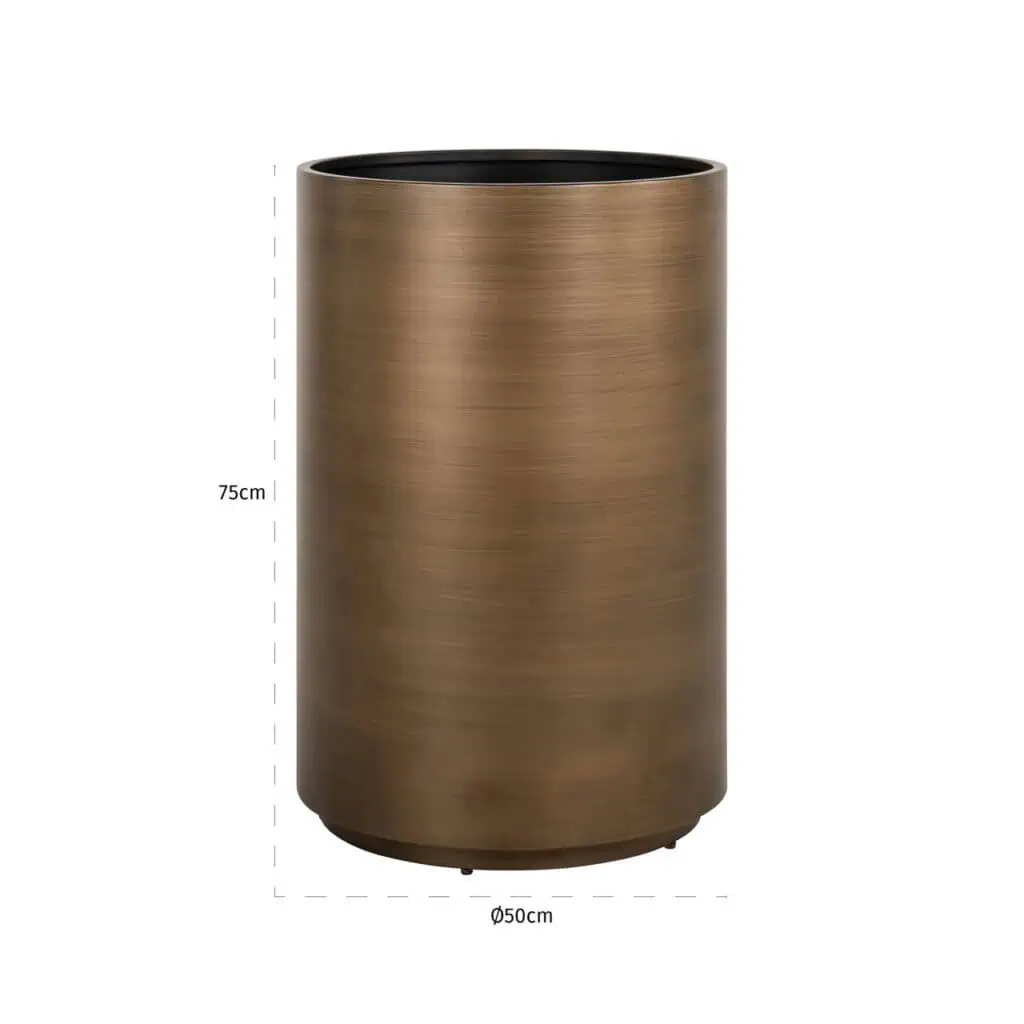 - Plantenbak Dira brushed gold 50Ø