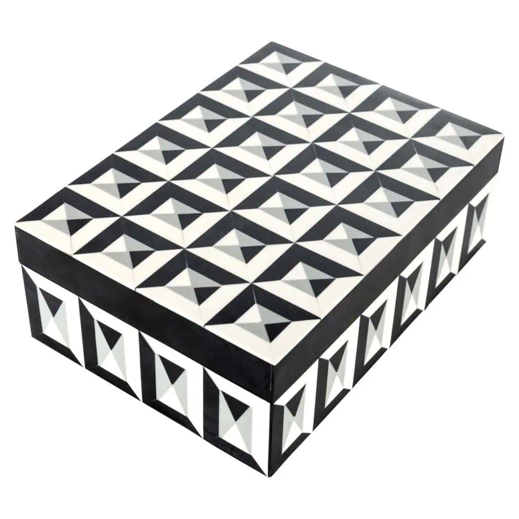 - Opbergdoos Licia black/white large