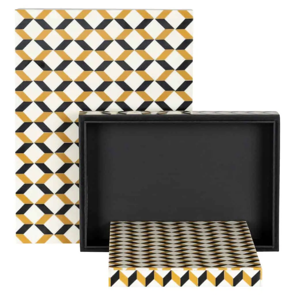 - Opbergdoos Frences black/gold (Set of 2)