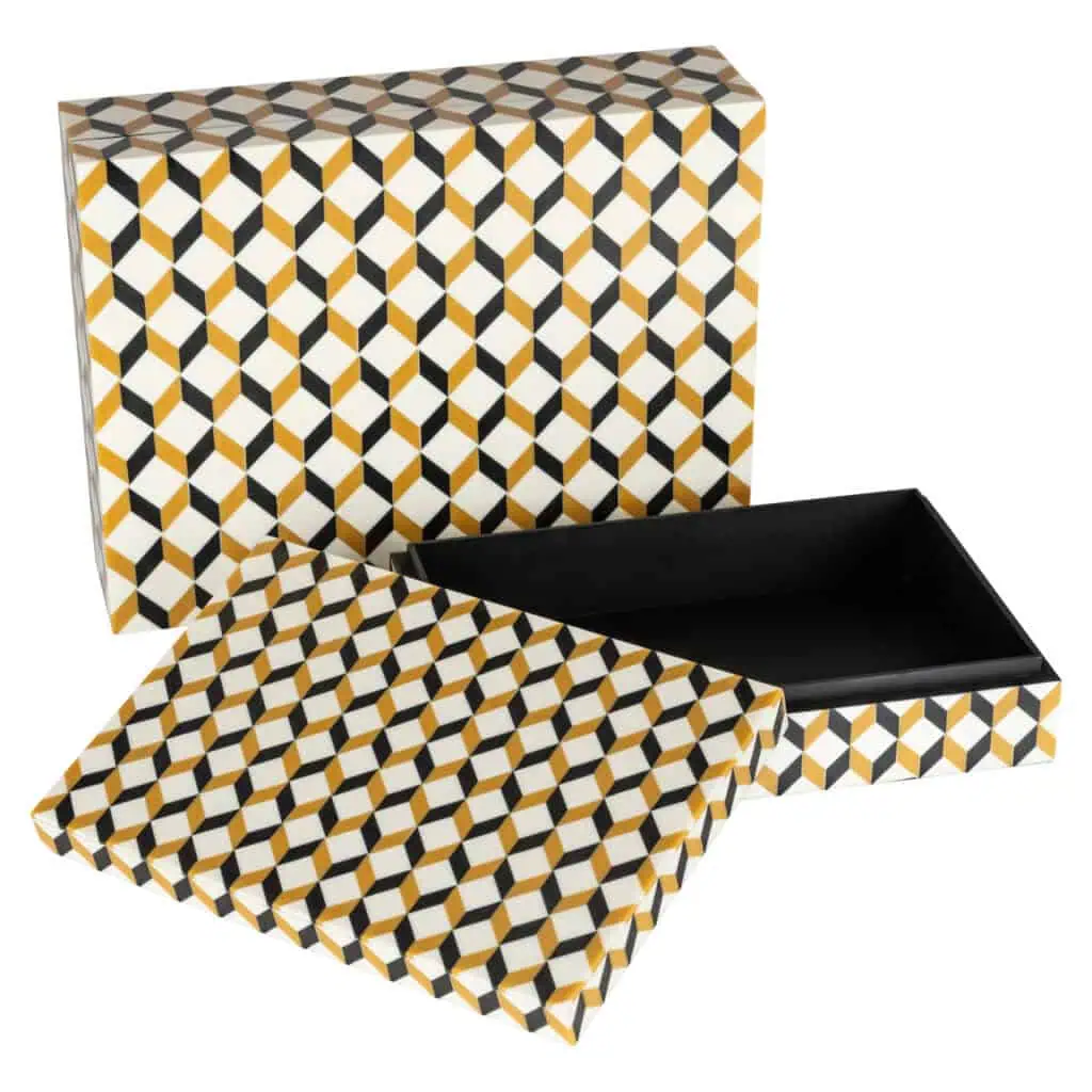 - Opbergdoos Frences black/gold (Set of 2)