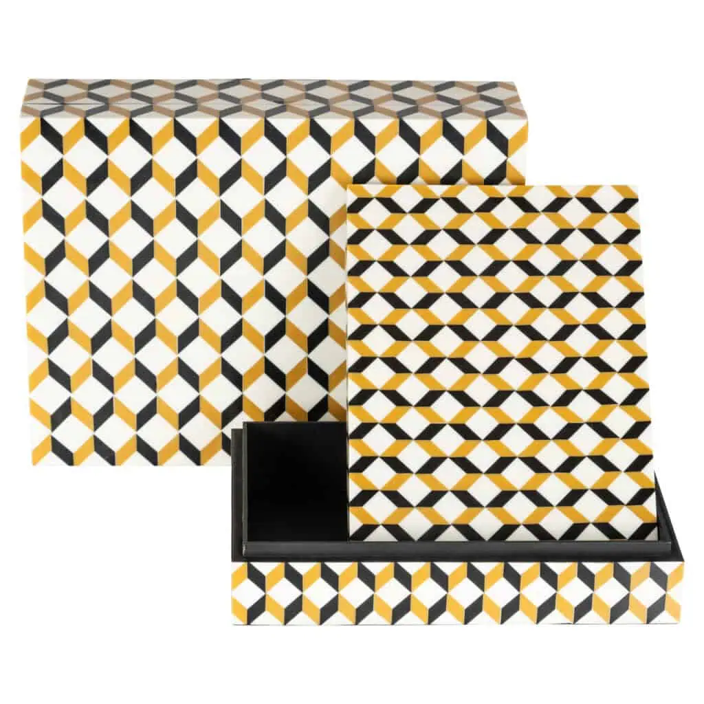 - Opbergdoos Frences black/gold (Set of 2)