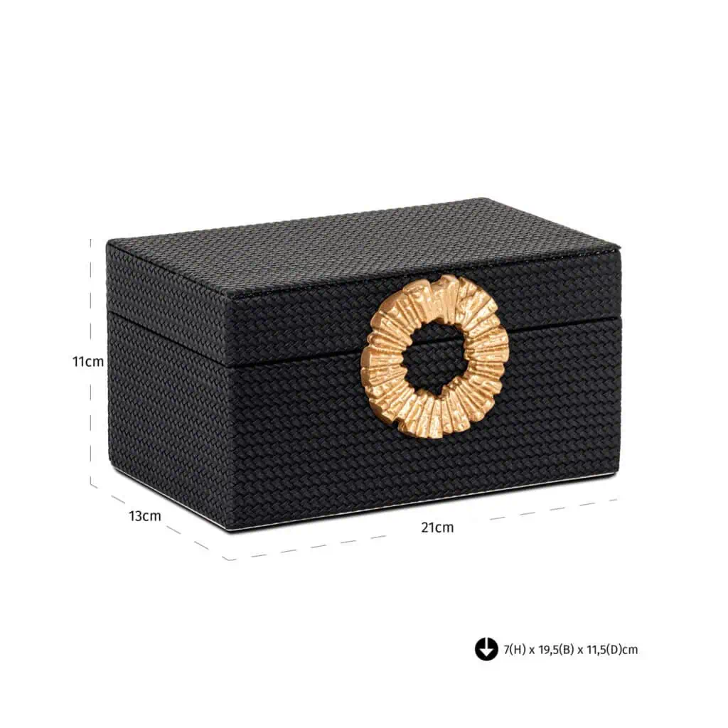 - Opbergdoos Amal black/gold small