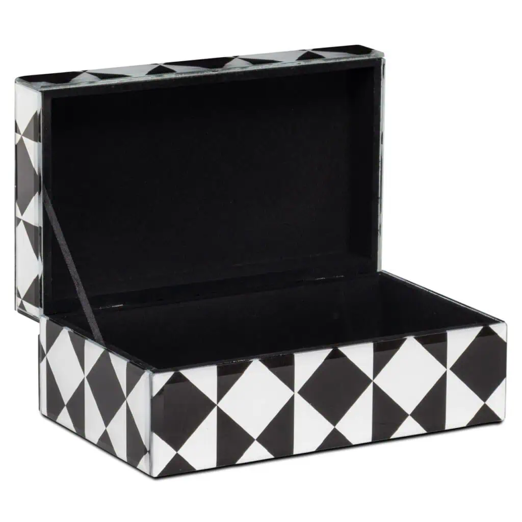 - Opbergdoos Silas black/white small