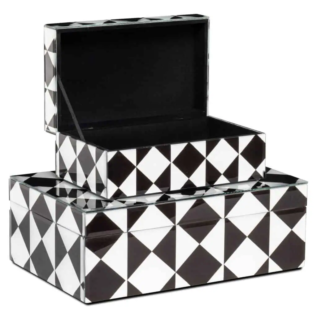 - Opbergdoos Silas black/white small