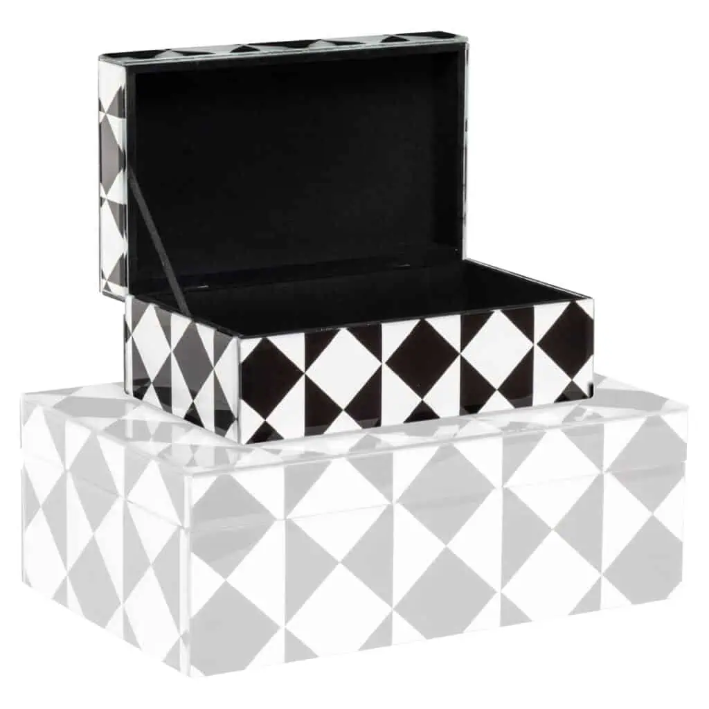 - Opbergdoos Silas black/white small
