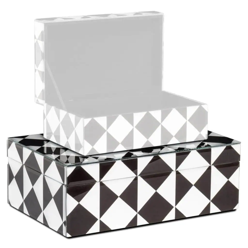 - Opbergdoos Silas black/white large