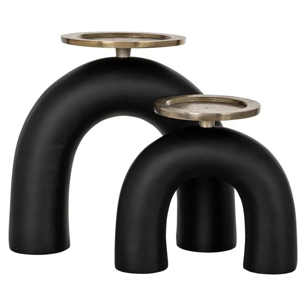 - Kandelaar Livi black/gold large