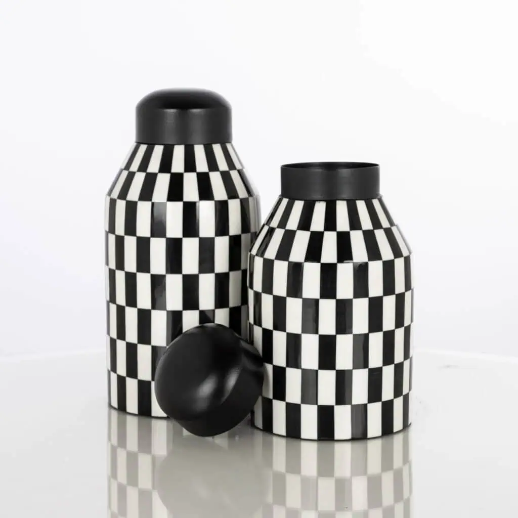 - Opbergdoos Malou black/white small