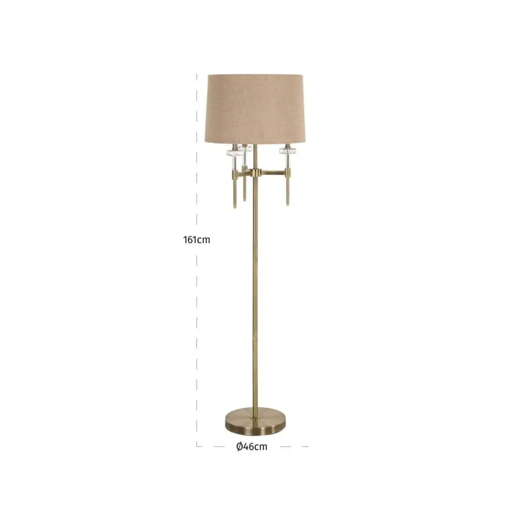 - Vloerlamp Josie brushed gold