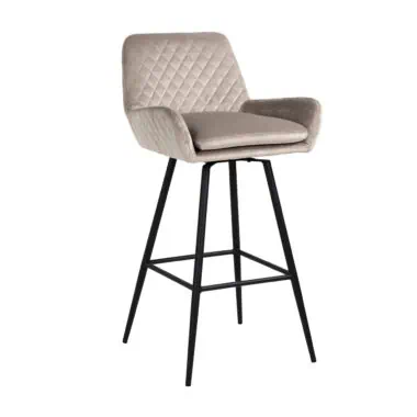 - Barstoel Linsey khaki velvet  (Set of 2)