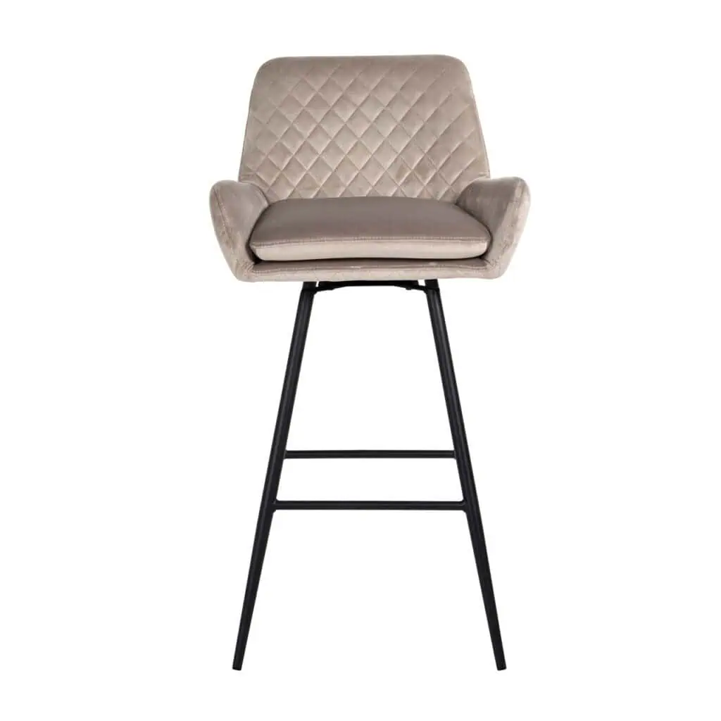 - Barstoel Linsey khaki velvet  (Set of 2)