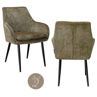 - Eetkamerstoel Chrissy niagara stone (Set of 2)