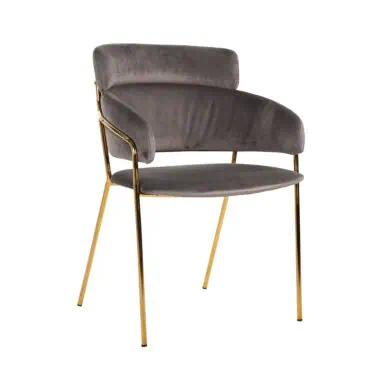 - Eetkamerstoel Angelica stone velvet fire retardant