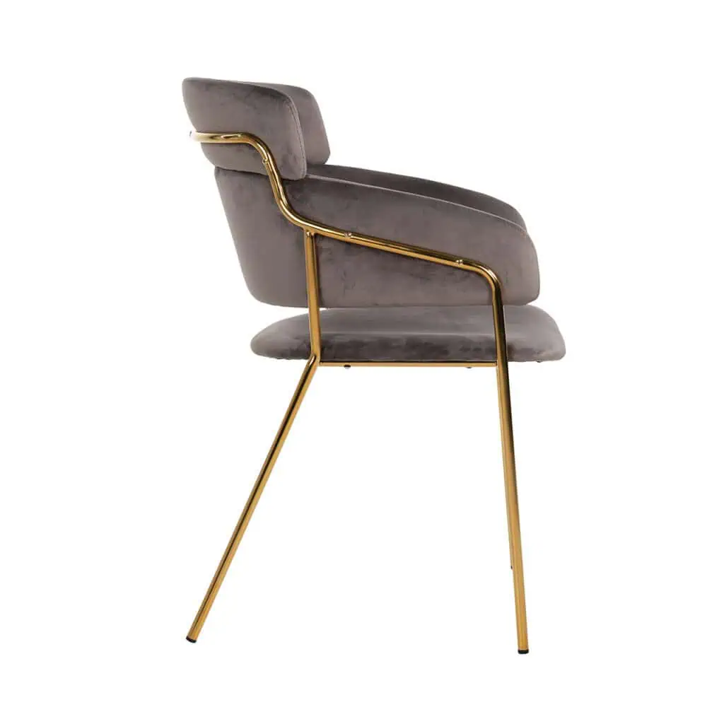 - Eetkamerstoel Angelica stone velvet fire retardant