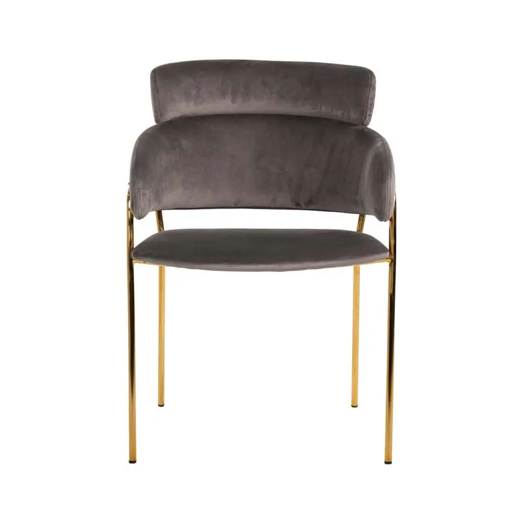 - Eetkamerstoel Angelica stone velvet fire retardant