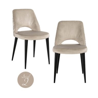 - Eetkamerstoel Tabitha trendy nature fire retardant (Set of 2)