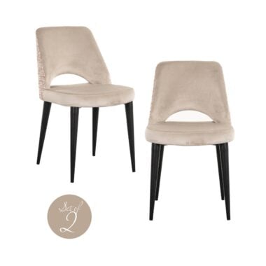 - Eetkamerstoel Tabitha trendy rose (Set of 2)