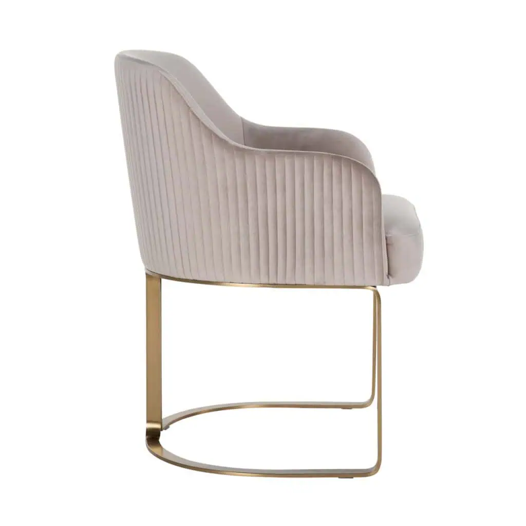 - Eetkamerstoel Hadley khaki velvet fire retardant