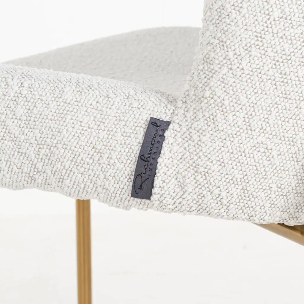 - Eetkamerstoel Odessa white bouclé (Set of 2)