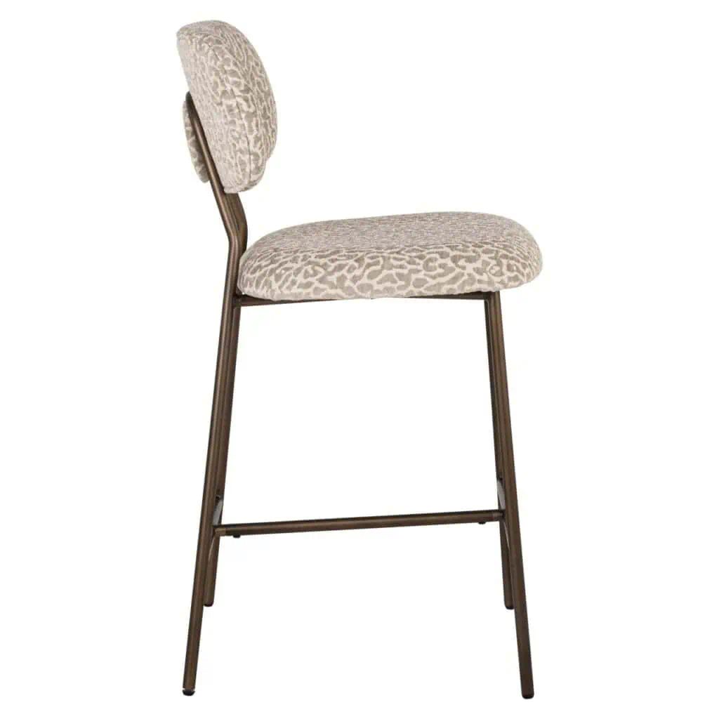 - Counterstoel Xenia beige leopard fire retardant (Set of 2)