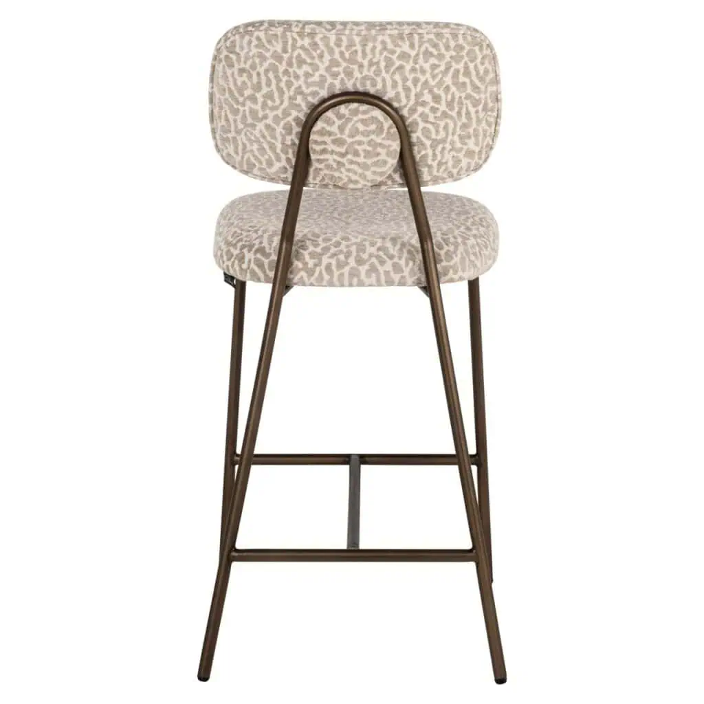 - Counterstoel Xenia beige leopard fire retardant (Set of 2)