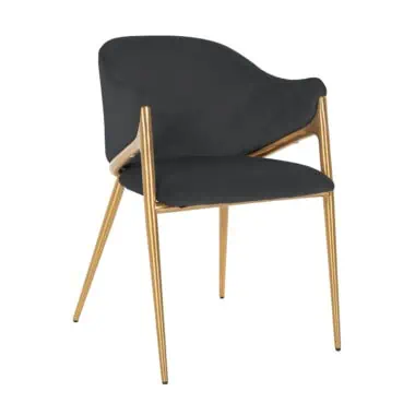 - Eetkamerstoel Gwen quartz anthracite fire retardant