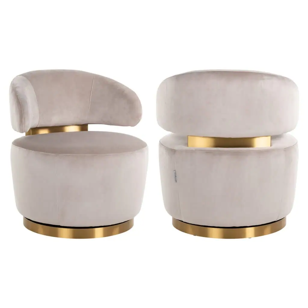 - Lounge stoel Maxime khaki velvet