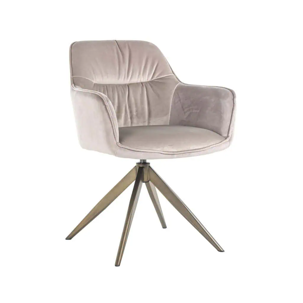 - Eetkamerstoel Aline khaki velvet fire retardant