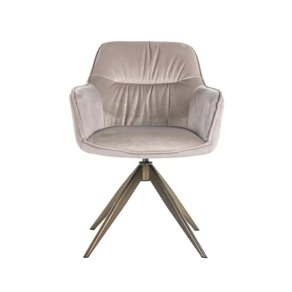 - Eetkamerstoel Aline khaki velvet fire retardant