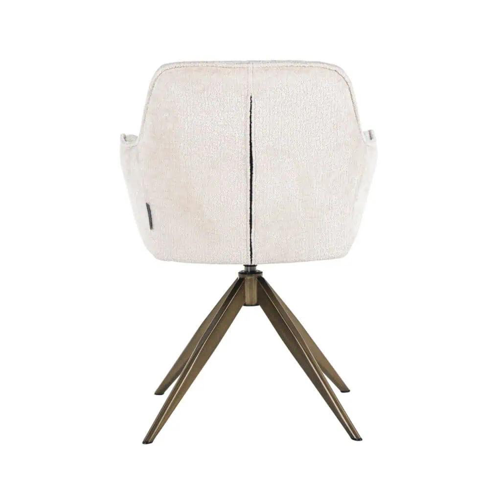 - Eetkamerstoel Aline FR white chenille fire retardant