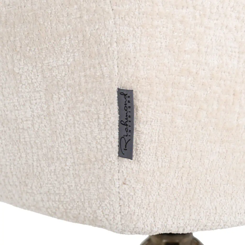 - Eetkamerstoel Aline FR white chenille fire retardant