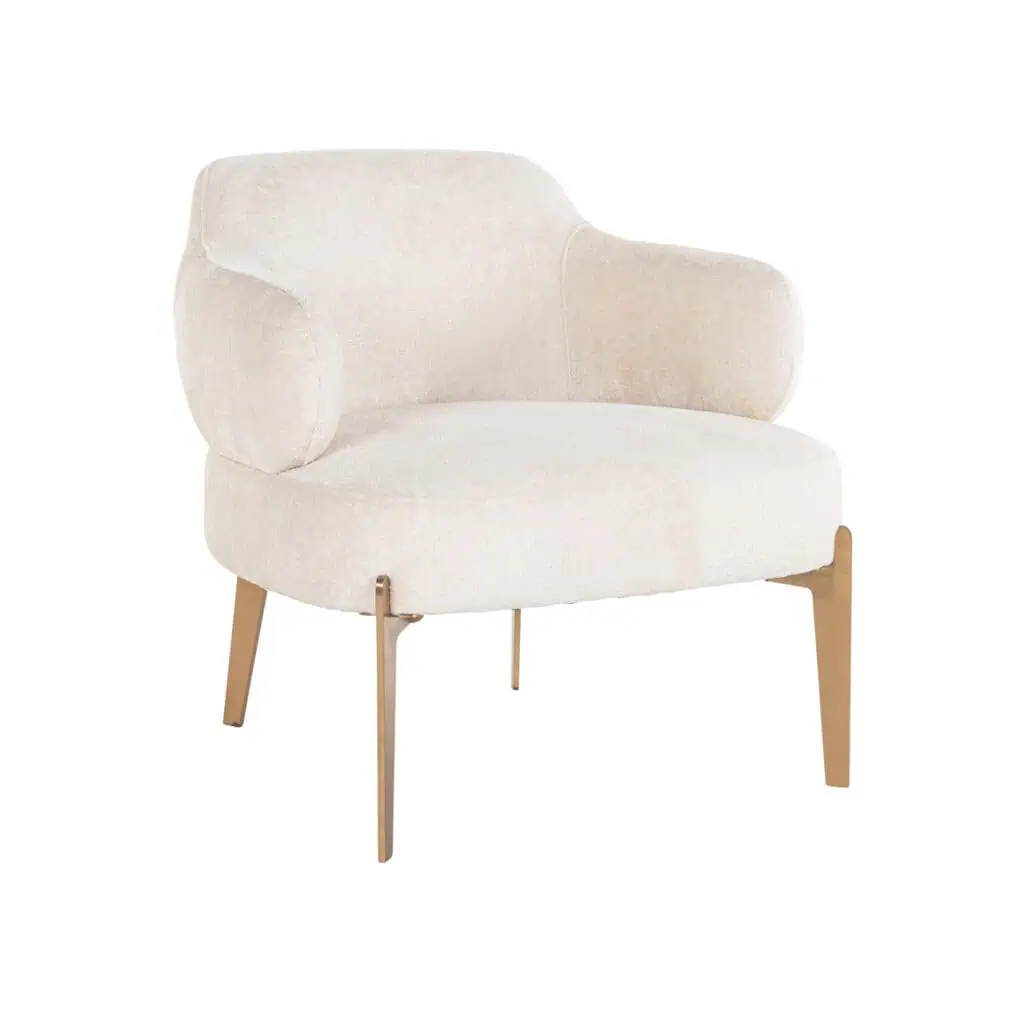 - Lounge stoel Venus white chenille