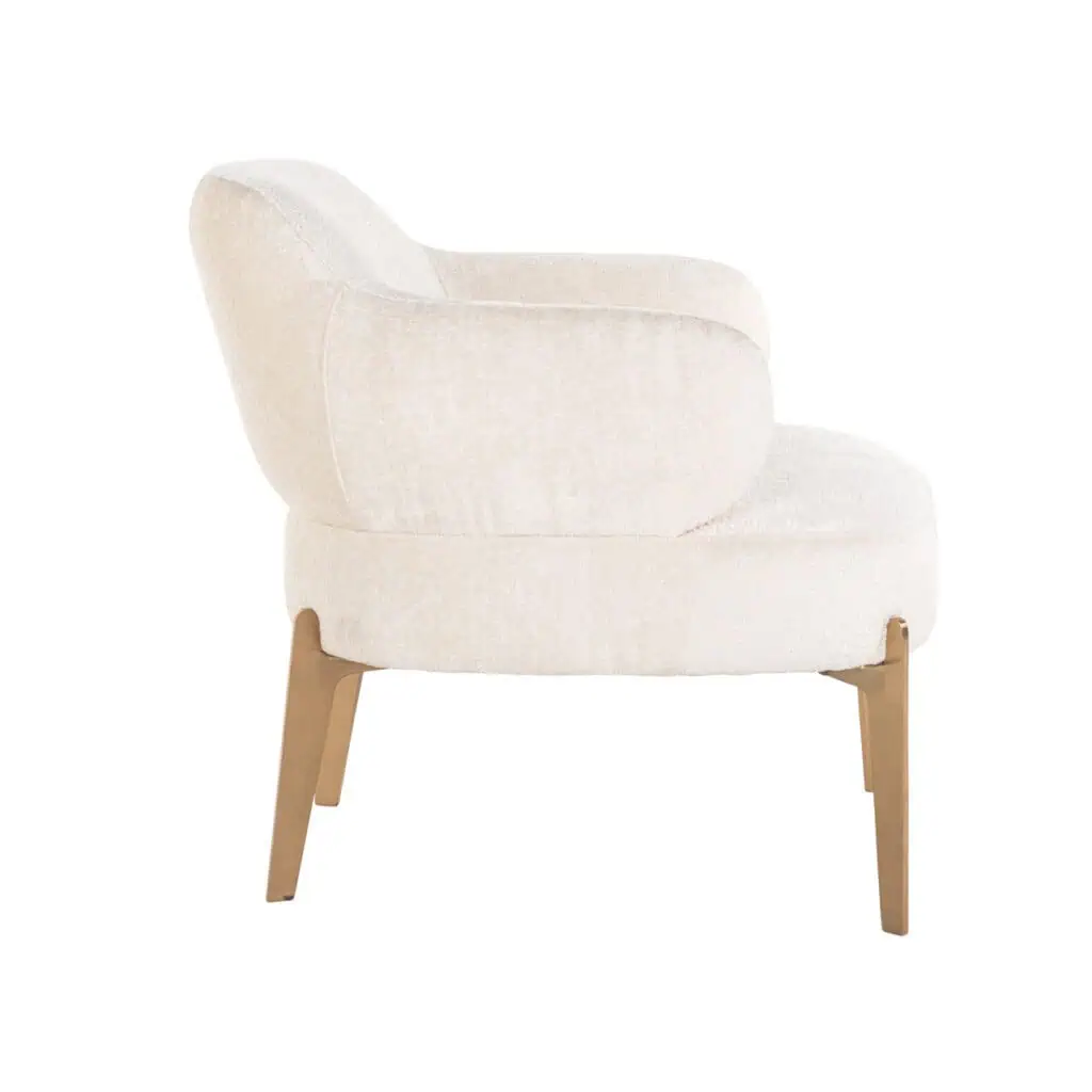 - Lounge stoel Venus white chenille