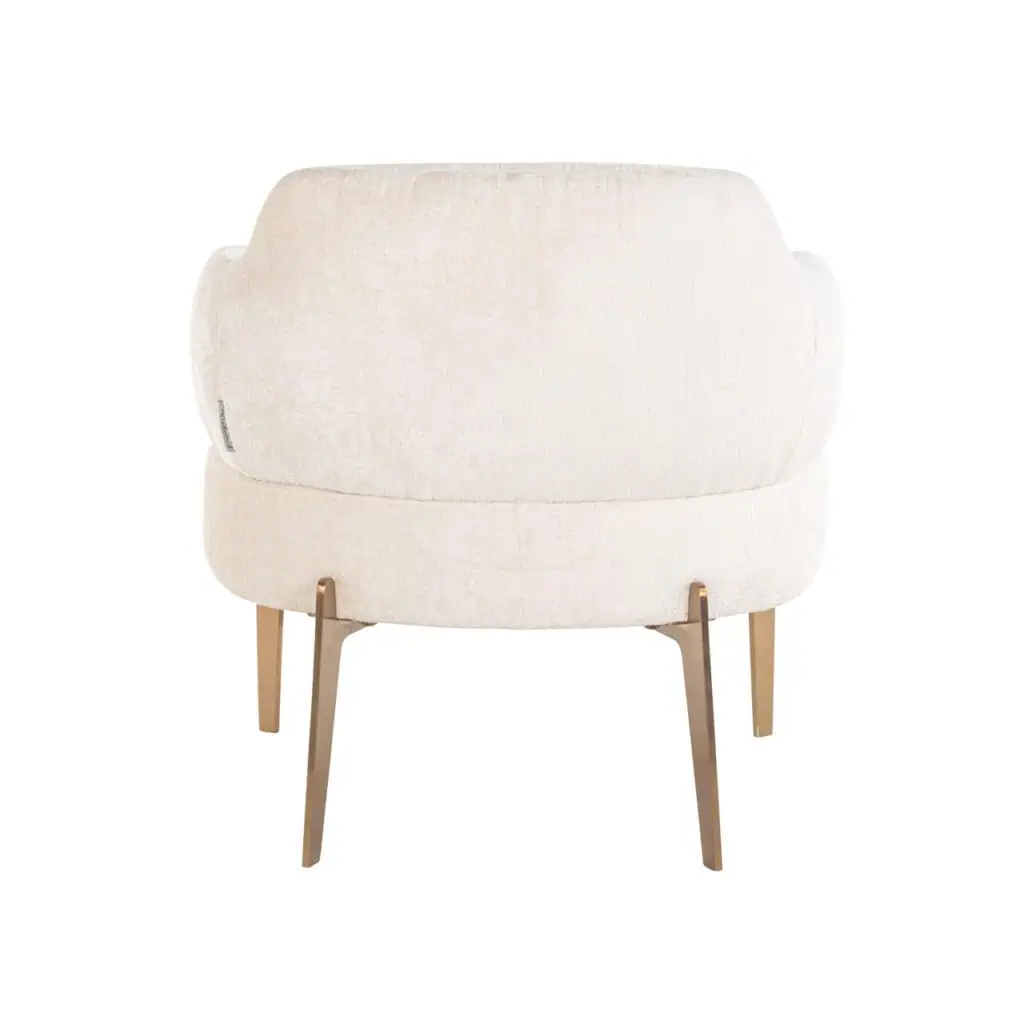 - Lounge stoel Venus white chenille