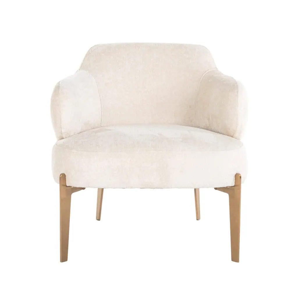 - Lounge stoel Venus white chenille