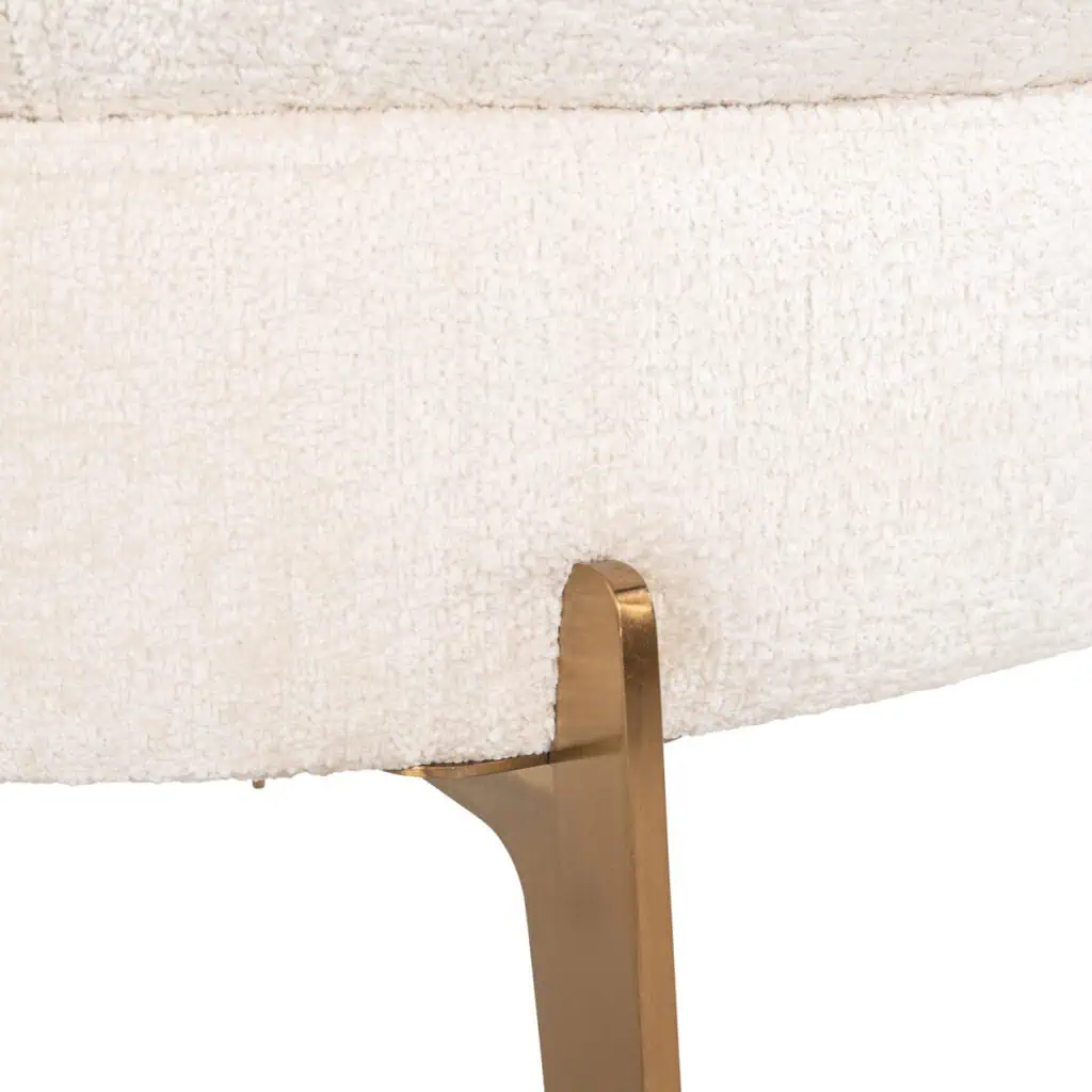 - Lounge stoel Venus white chenille