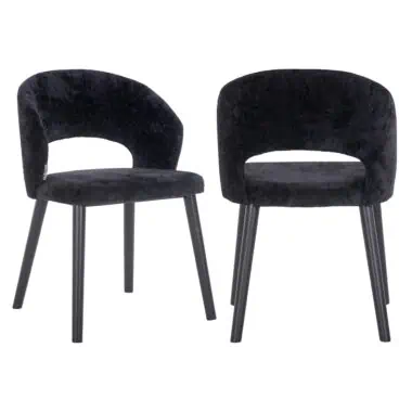 - Eetkamerstoel Savoy black chenille