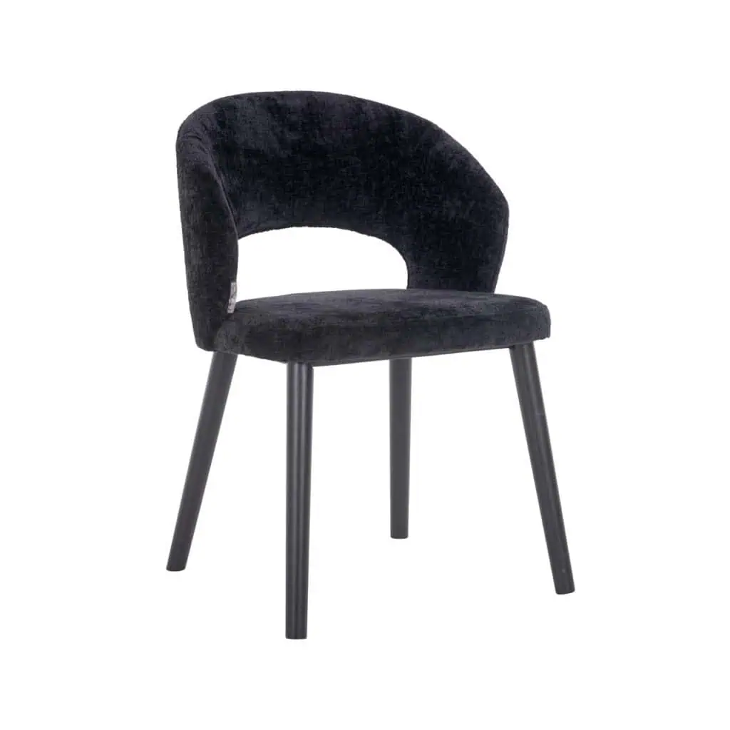 - Eetkamerstoel Savoy black chenille