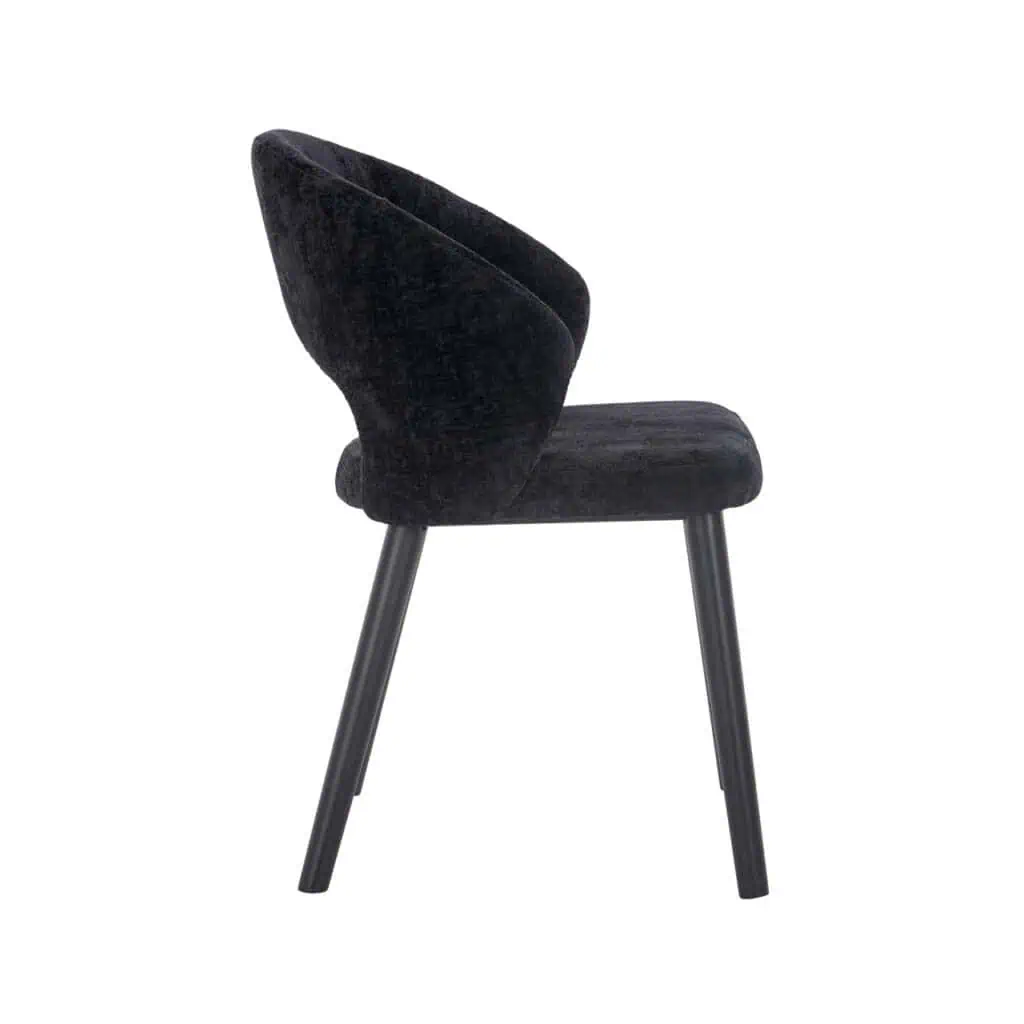 - Eetkamerstoel Savoy black chenille