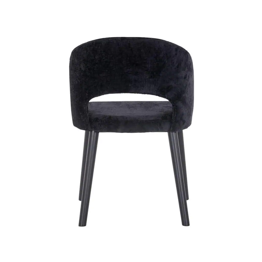 - Eetkamerstoel Savoy black chenille