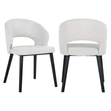 - Eetkamerstoel Savoy white bouclé