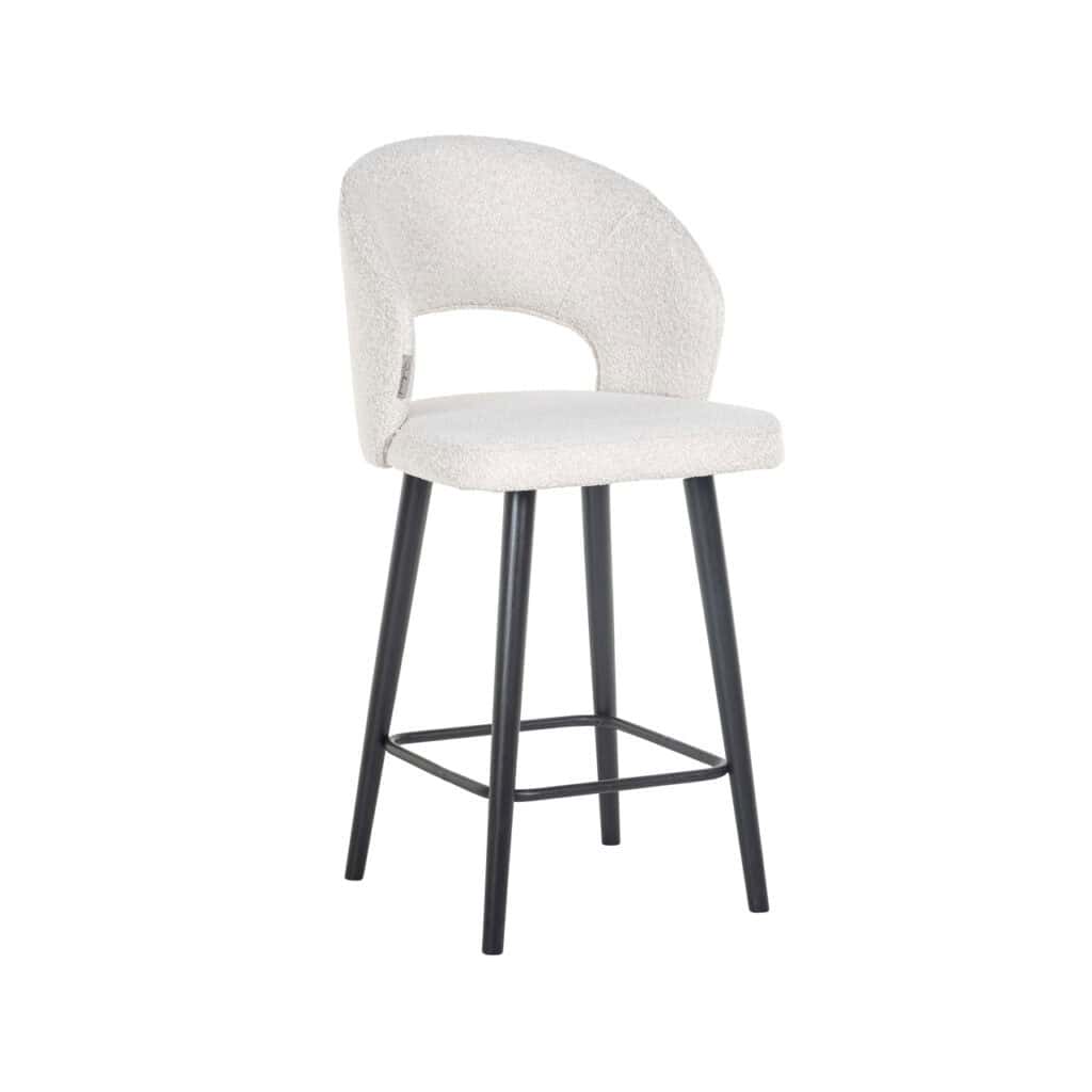 - Counterstoel Savoy white bouclé