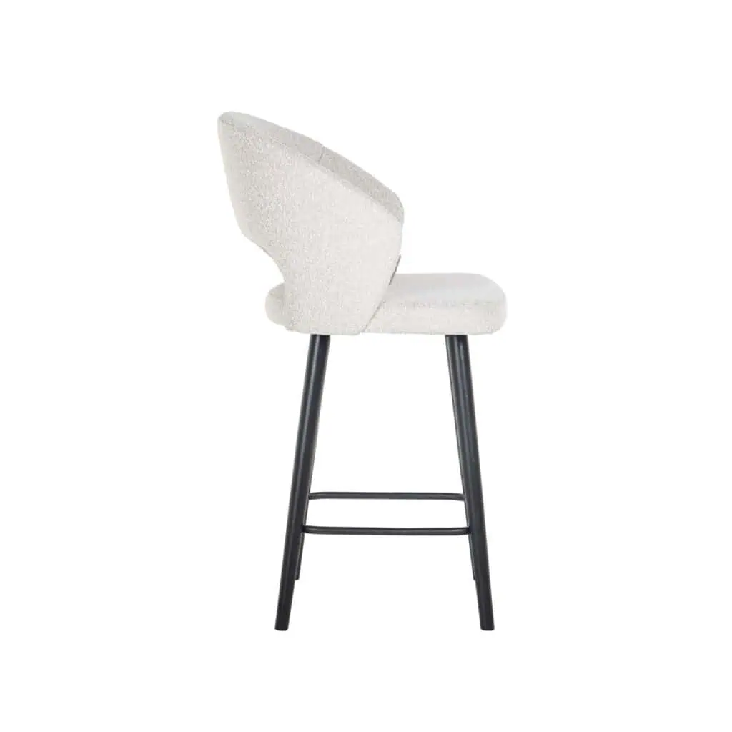 - Counterstoel Savoy white bouclé