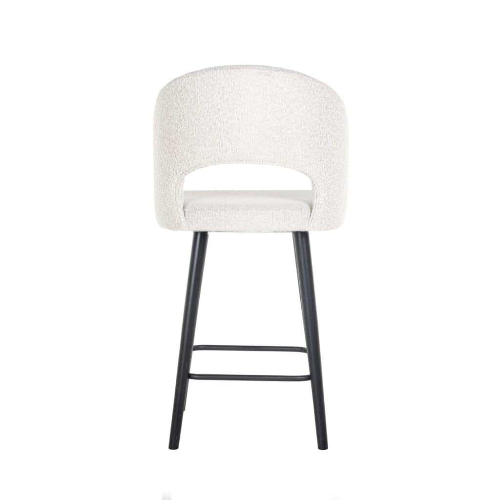 - Counterstoel Savoy white bouclé