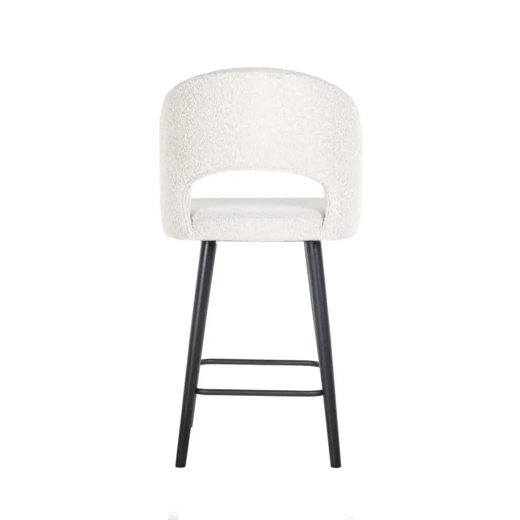 - Counterstoel Savoy white bouclé